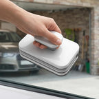 Magnetic Car Windshield Cleaner, Magnet Double-Sided Vehicle Glass Brush Wiper with Anti-Falling Rope, Auto Window Cleaning Tool for Glass Thickness 3-10mm, Universal for Vehicles