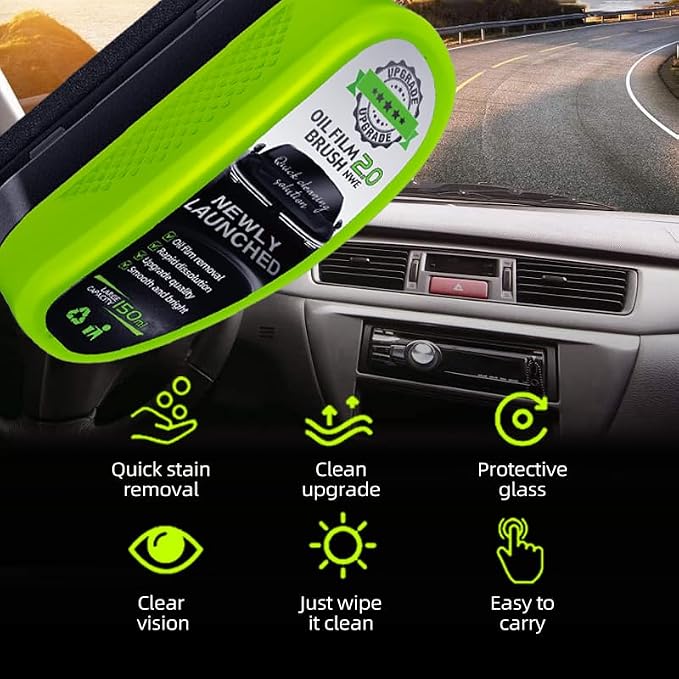 Easywave Clear Vision Glass Cleaner: 2026 New Automotive Glass Oil Film Cleaner for Car Windshield Cleaning Tool with Extra Cleaner, Universal Anti-Rain Fog Cleaning Glass Brush (2)