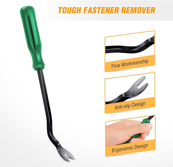 5PCS Auto Trim Removal Tool Kit No-Scratch Removal Tool Kit for Car Audio Dash Panel Window Molding Fastener Remover Tool Kit-Green