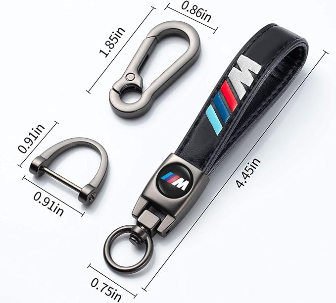 Car Tire Valve Stem Caps and Car Keychain Combo Compatible with BMW M M2 M4 M5 M6 M8 X1 X2 X3 X5 X6 M135i M240i Z4 328i X7 Keyring for Men and Women Family Present Car Accessories