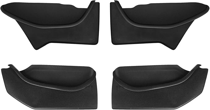 4PCS Door Organizer Tray Compatible with 2026 Model Y Juniper Performance/Premium/Standard Accessories Anti-Slip Easy to Clean Front & Rear Door Side Pocket Storage Box Tray (Full-Wrap)