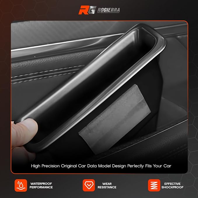 for Ford Explorer 2016-2019 Front Door Storage Box Door Side Organizer Tray Phone Container Pocket Insert Tray Door Armrest Organizer Container for Ford Explorer Accessories (2 Pack)