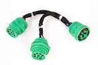 5pcs TYPE2 SAE J939 Splitter Y Cable 9pin Data Power Extension Cable for Truck ELD GPS Tracker Diagnostic Tools