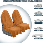 Car Seat Towel Cover, Universal Front Seat Protector for Cars, SUVs and Trucks, Sweat Towel Car Seat Cover for Gym, Yoga, Swimming, Pets and Family Travel, Golden Sunset, 2 Pack