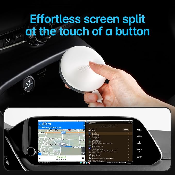 AutoPro X Android Auto Wireless Adapter Samsung DeX Box - Wireless Android Auto Adapter YouTube, ESPN, Netflix in Car Streaming Device - Use Every Google Play Store App from Your Galaxy Phone