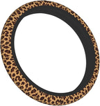 Leopard Steering Wheel Covers Non Slip Neoprene Steering Wheel Protector Cover Universal 15 Inch for Men Women