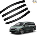 4pcs Smoke Tint Window Visors Compatible with 2018-2025 Honda Odyssey, Set of 4 Front+Rear Sun Rain Guard Vent Outside Mount Tape On Style Acrylic