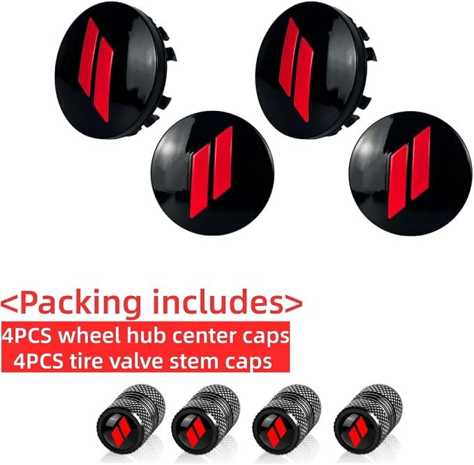 4pcs Wheel Center Cap 63mm/2.5 inches Slash Covers Hub Cap Compatible with Dodge Charger Challenger Durango Hornet Dart R/T SRT Magnum Nitro Journey Caliber Avenger and Ram (red)