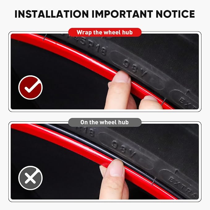 Automotive Alloy Wheel Rim Protector - Covering The Entire Rim of The Wheel hub - Strips for Curb Rash Prevention - Set of 4 Rim Protector Easy to Install(21'',Silver)