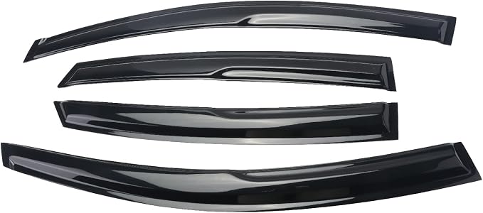 Tape-On Window Visors Deflectors Rain Guards 4 Piece Set ‎Compatible with 2008-2012 Honda Accord 4Door Sedan