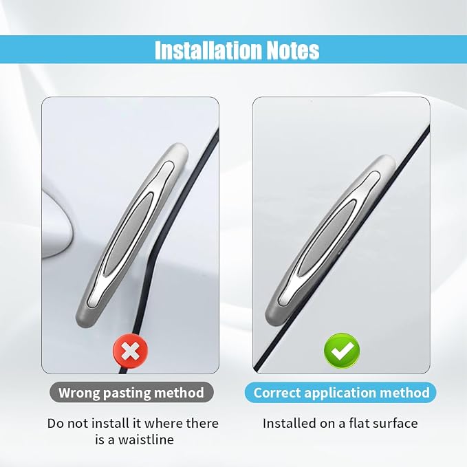 4PCS Car Door Edge Guards, Auto Side Door Protector Car Door Self Adhesive Anti-Collision Trim Strip, Universal Car Body Anti-Scratch Bumper Guard for Car SUV Truck (Silver)