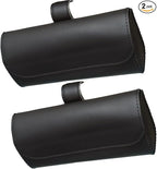 Glasses Holder for Car Sun Visor, 2 Pack Vehicle Sunglasses Holders Case with Hidden Magnetic Closure, Universal Fit Leather Auto Eyeglasses Organizer Box Eyeglass Hanger Clip Car Accessories