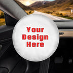 Custom Steering Wheel Sunshade Cover with Your Image, Anti-Heat Cloth Car Steering Wheel Cover Novelty Steering Wheel Accessories for SUV Truck Van Sedan