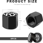 8 PCS Tire Valve Stem Caps, Cute Cow Print Airtight Dust Proof Tire Valve Covers, Corrosion Resistant Aluminum Wheel Stem Caps for Cars, Trucks, SUVs (Cow Print)