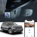 4K Dash Cam Suitable for Volkswagen Atlas 2018-2026 (Model B, Wide Body Design) & Cross Sport 2020-2026, OEM Look, UHD 2160P Video, WiFi & APP, Loop Recording, Parking Sensor, Plug&Play, 64GB