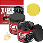 2pcs Car Tire Shine with Sponge,Tire Coating Paste, Tire Polishing Paste,Car Tire Shine for Trucks Sedans RVs SUV