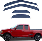 Tape On Window Visors Compatible with 1997-2003 Ford F-150,1997-1999 F-250 Super/Extended Cab, Side Vent Window Deflector Rain Guard Shade,Truck Accessories-4pcs
