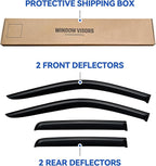 Window Visors Rain Guards for 2019-2026 Chevy Silverado/GMC Sierra 1500 Double Cab, Out-Channel Window Vent Wind Deflectors Visors Shades for 20-26 Silverado/Sierra 2500HD 3500HD