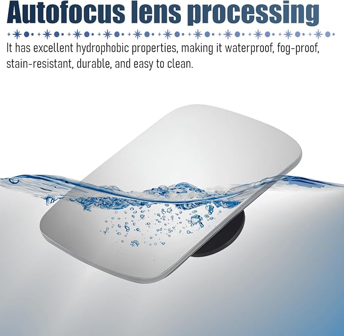 2PCS Car Blind Spot Mirror, Wide Angle HD Glass Rectangle Convex Frameless Side Blindspot Mirror with Adjustable Stick, Auto Exterior Rear View for Wide Angle, Universal for Vehicles (B)