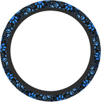 Dog Paw Print Steering Wheel Cover Anti-Slip,Sweat Absorption Universal 15 inch Steering Wheel Covers Cute car Accessories for Men Women