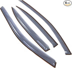 Car Window Rain Guard | Outside Mount Visors Auto Side Window Deflectors | Windows Visor Rain Shields Compatible with 1995-1999 Nissan Maxima | 4 Pcs Set, LGWV2-343, Light Tinted