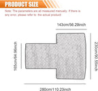 Car Windshield Snow Cover, Waterproof Auto Front Window Ice Protector with Side Mirror Covers, Universal Windproof Windshield Sunshade Dust Cover for Sedan, SUV, Truck (White)