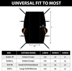 Half Car Cover Sedan M, Car Snow Cover for Windshield & Sunroof Protection with Soft Lining, Top Only Partial Cover for Convertible