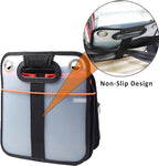 Car Trunk Organizer, Collapsible Back Seat Storage with Insulated Drinks Holder, Water Resistant Backseat Organizer for Diapers, Toys, Snacks, Books & More