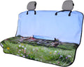 Back Seat Cover for Car Trucks Van SUV Jeep,Waterproof Rear Bench Towel Seat Covers for Dogs and Kids,Automotive Backseat Protector (Dog Print)
