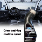 Car Glass Anti Fog Coating Agent with Built in Applicator Upgraded Formula Long Lasting Defogger Rain Repellent for Windshield Mirrors Helmet Lens Oil Film Remover Auto Interior Exterior Glass Care
