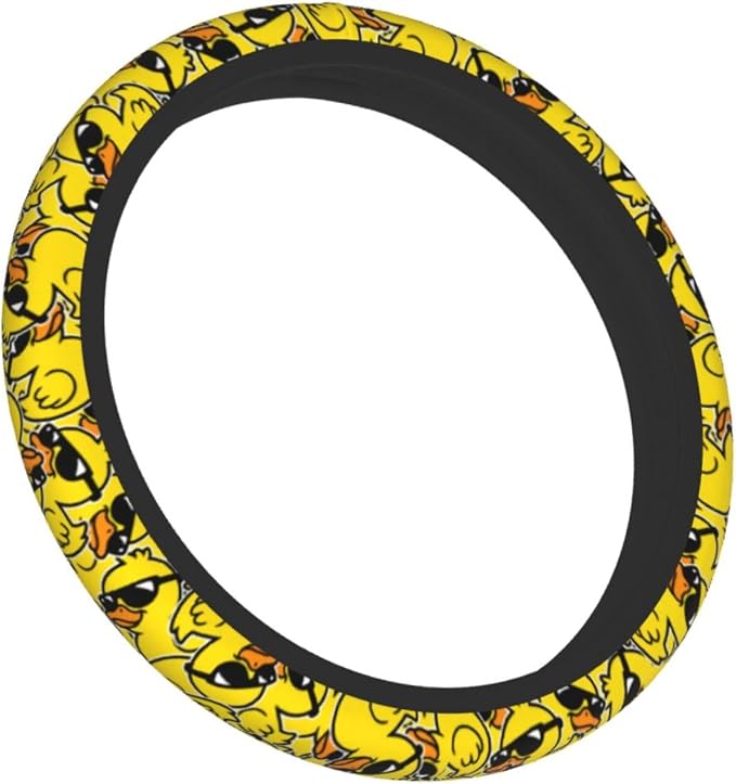 Duck Print Steering Wheel Cover Neoprene Car Steering Wheel Protector Covers Non Slip Universal 15 Inch for Men Women