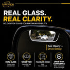 Safe View Wingman Blind Spot Mirrors – See More, Drive Safer – Real Convex Glass, Wide Angle Vision, Easy Peel & Stick, Durable Weatherproof Design