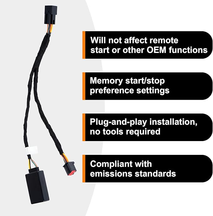 Auto Start Stop Eliminator for 2018-2024 Jeep Wrangler JL & 2020-2024 JT, Engine Start-Stop System Bypass, Automatic Stop-Start Canceller