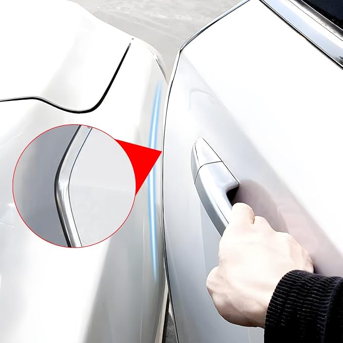 Car Door Edge Guards, 16Ft U Shape Door Edge Trim, Rubber Molding Auto Door Edge Seal Protector, Anti-Collision Vehicle Protection Accessories Universal for SUV, Truck, Van (Carbon Fiber)