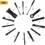 330Pcs Trim Removal Tool, Auto Push Pin Bumper Retainer Clip Set Fastener Terminal Remover Tool Adhesive Cable Clips Kit Car Panel Radio Removal Auto Clip Pliers, Black