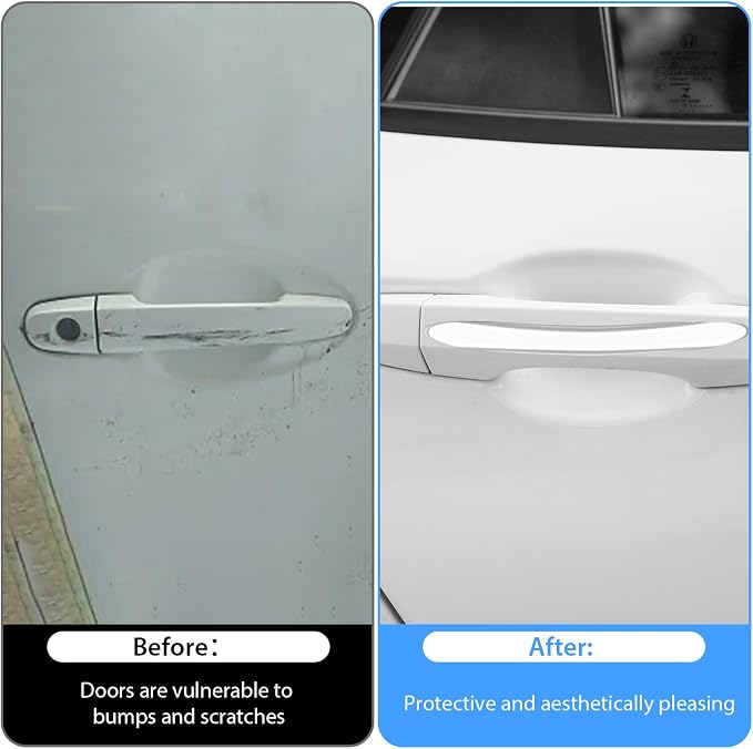 4Pcs Silicone Car Door Edge Guards, Anti-Collision Bumper Guard Protector Clear Strips Protector Universal Car Door Protectors Trim Molding for Sedans SUV Bumper Rearview Mirror (Transparent)