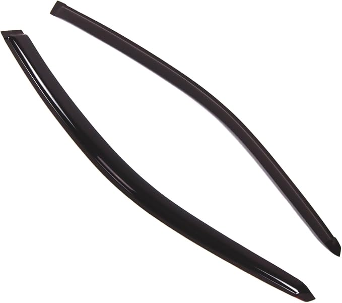 WD2-220 Dark Smoke 2 Pcs Set Window Visor (Outside Mount) Deflector Rain Guard Compatible with 2001-2005 Honda Civic Coupe