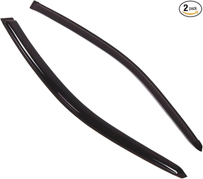 Outside Mount Window Vent Visors Rain Guards Compatible with Honda Civic Coupe 2001-2005 | Side Window Wind Deflectors Rain Shields | Smoke Tinted, 2 Pcs Set, DGWV-220