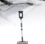 Snow Broom Ice Scraper, No-Scratch Foam Brush 31 x 15 x 90cm Telescoping Snow Broom Extendable Ice Removal Tool with Foam Handle for Window Windshield, Snow Rake/Snow Broom with Pole (Blue)