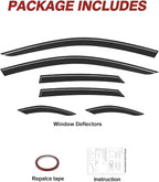 Outside-Mount Window Rain Guards Fit for Mazda CX-30 CX30 2020-2026, Extra Durable Window Visors Wind Deflector Dark Smoke Vent Shades Car Tape-on with Thicker-6 PCS