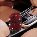Bling Car Trash Can with Lid, Rhinestone Leakproof Waterproof Auto Cup Holder Garbage Bin, Portable Multipurpose Vehicle Dustbin and Organizer for Home Office Kitchen Bedroom (Red)