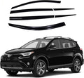 AUTOCLOVER Tape-On Rain Guards Window Visors 6 Pcs Set for Toyota Rav4 2013 2014 2015 2016 2017 2018 / Window Deflectors, Out-Channel Vent Shades (Smoked)