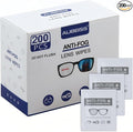 Anti-Fog Lens Wipes Pre-Moistened Anti-Fog Wipes,6" X 5",for Eye Glasses (200 Pack)