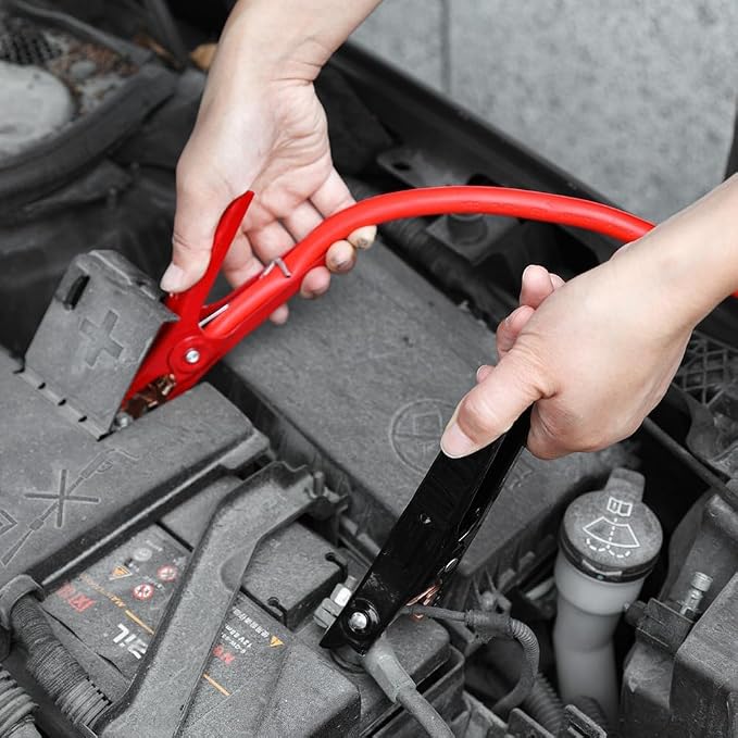 Super Heavy-Duty Jumper Cables for Car, Includes 6 Gauge Wire Conductor 16' Car Jumper Cables & 365 Days of Roadside Assistance