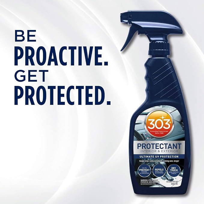 Automotive Protectant Spray Helps Prevent Fading & Cracking Repels Dust Lint & Staining, Best UV Protection & Restores Lost Color, Exterior & Interior Car Cleaning Supplies 16oz 6 Pack