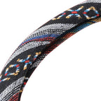 Blue Woven Saddle Blanket Steering Wheel Cover for Cars SUV Van Truck Auto - Driver Grip 15 inch