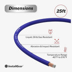 8 Gauge Wire (25ft) Copper Clad Aluminum CAA - Primary Automotive Wire, Car Amplifier Power and Ground Cable, Battery Cable, Car Audio Speaker Stereo, RV Trailer Wiring Welding Cable 8ga