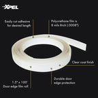Door Edge Guard Protection Film Roll, 1/2" x 100' - Car or Truck Doors, Protective Barrier Against Minor Scratches, Paint Chips, Door Edge Impact, and Dings - Prevents Damage and Possible Rust
