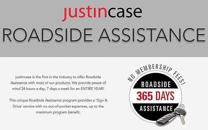 Travel Pro Emergency Roadside Kit - Compact Car Safety Set with Jumper Cables, Tow Strap, Flashlight, Gloves, First Aid Kit & 1-Year Free Roadside Assistance