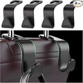 Utility Car Headrest Hidden Hook 33lbMax Car Hooks for Purses & Bags,Hat Holder for Truck Seat Hanger Storage Organizer for Coats,Umbrellas,Grocery Bags,Handbags Universal Car Accessories (Black)